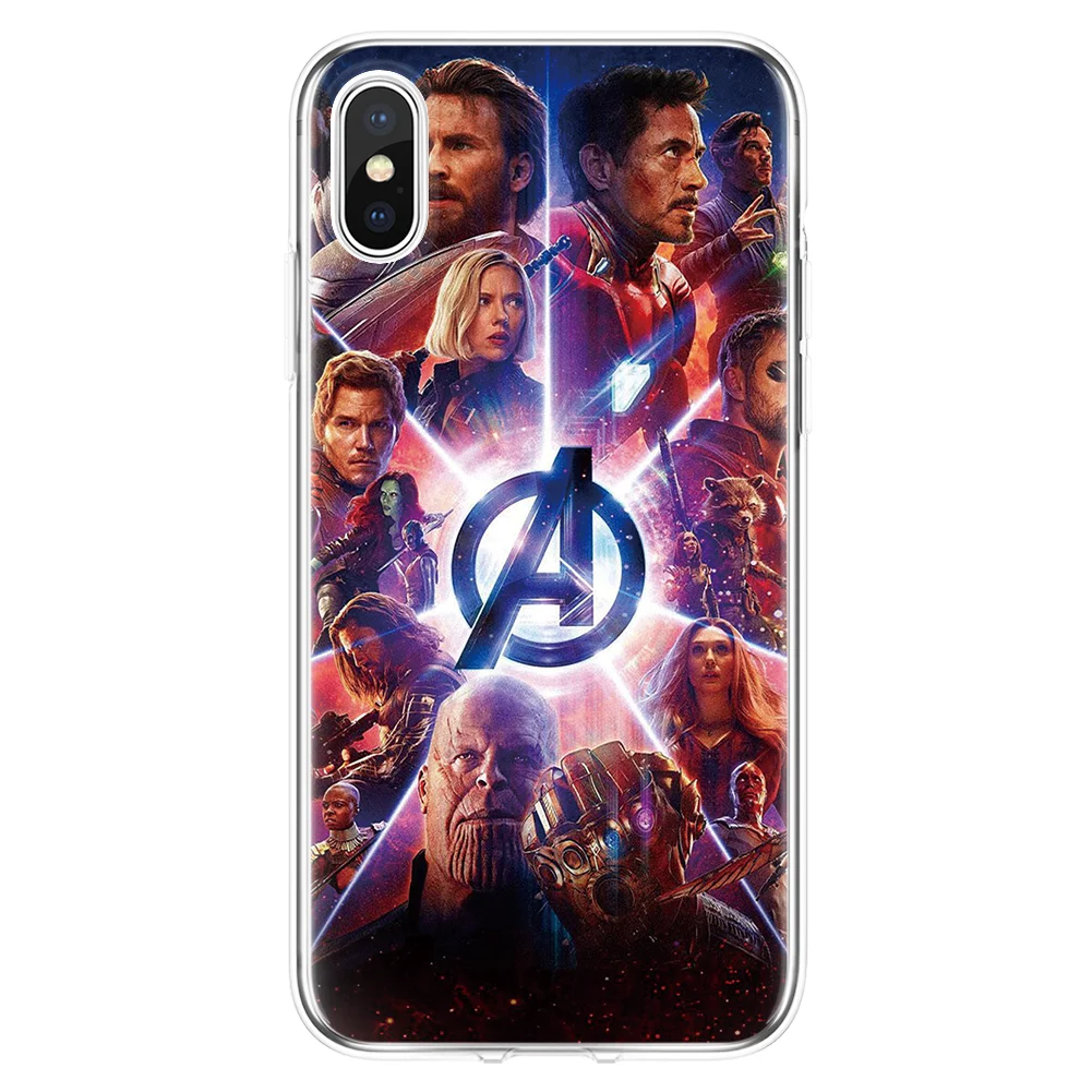Marvel SuperheroSoft TPU силиконовый чехол Бэтмен для iPhone 5 5S SE 6 7 8 Plus X XS XR Max Мстители |