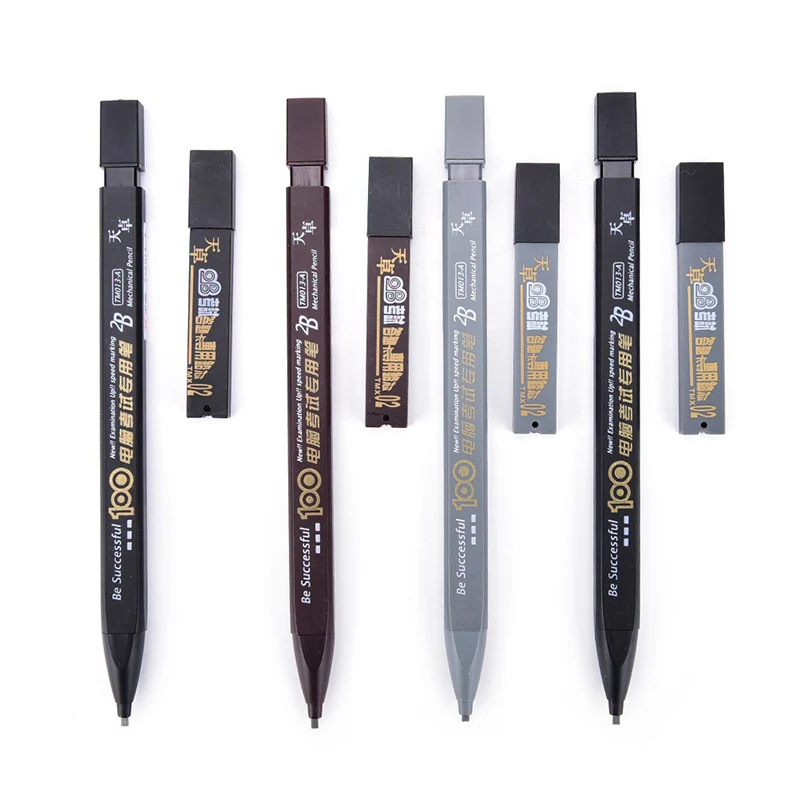 

Pencil Mechanical Drawing Black Color Automatic Health Office Supplies 2pcs/set