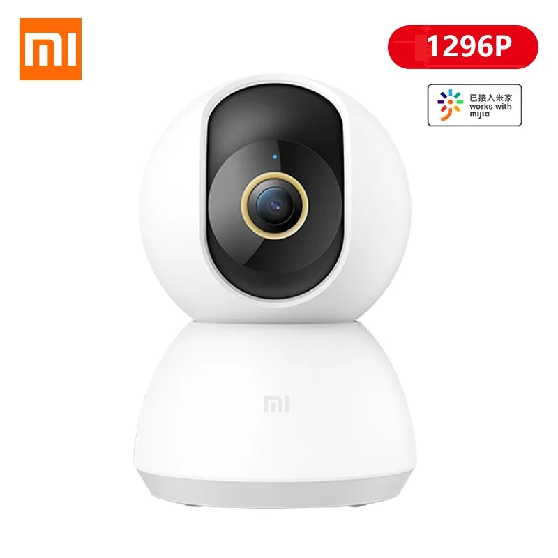 Xiaomi mijia-câmera inteligente de segurança cctv, 2k, 1296p, wi-fi, 360, webcam com visão noturna, detector de movimento, monitoramento de bebês, pan-tilt