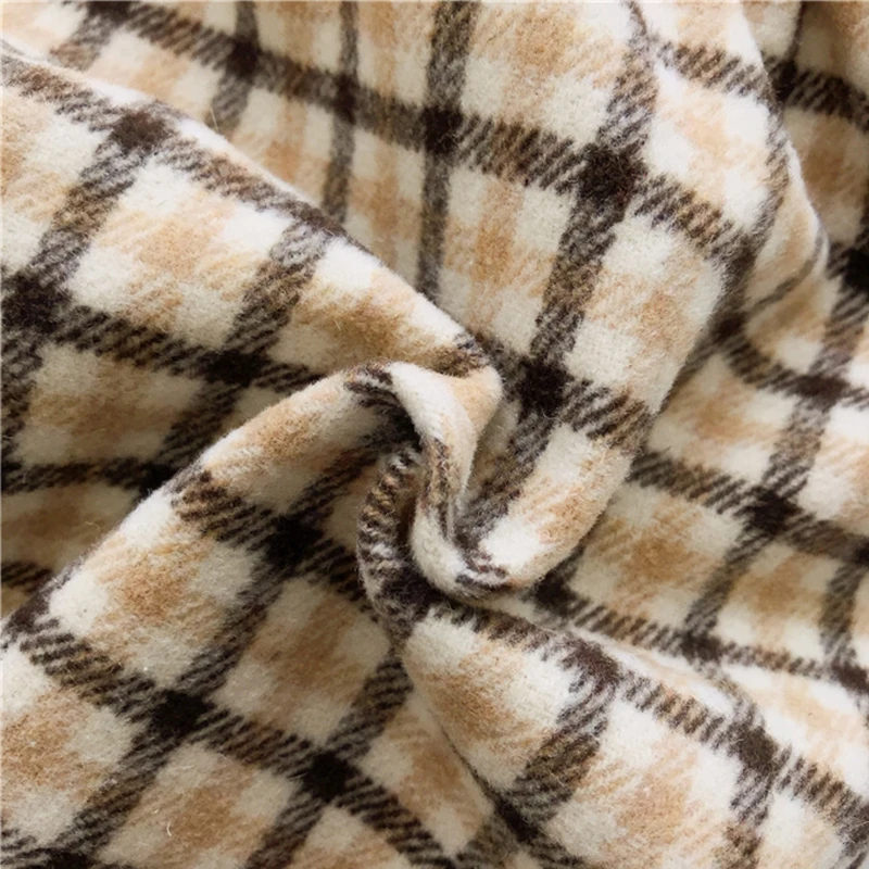 Детский комбинезон для новорожденных теплый хлопковый в клетку на осень и