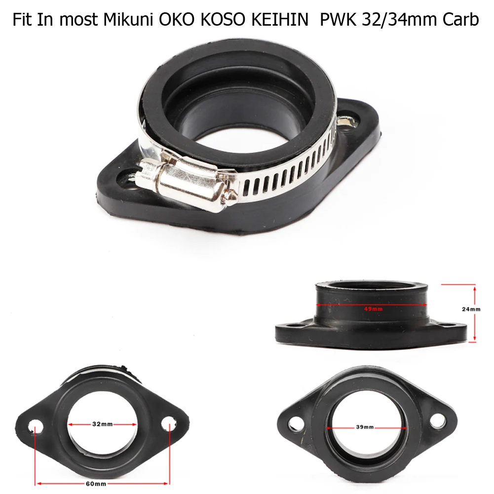 

Адаптер карбюратора мотоцикла, впускная труба, резиновый коврик, подходит для карбюратора PWK 32 мм 34 мм, универсальный карбюратор для мотоцик...