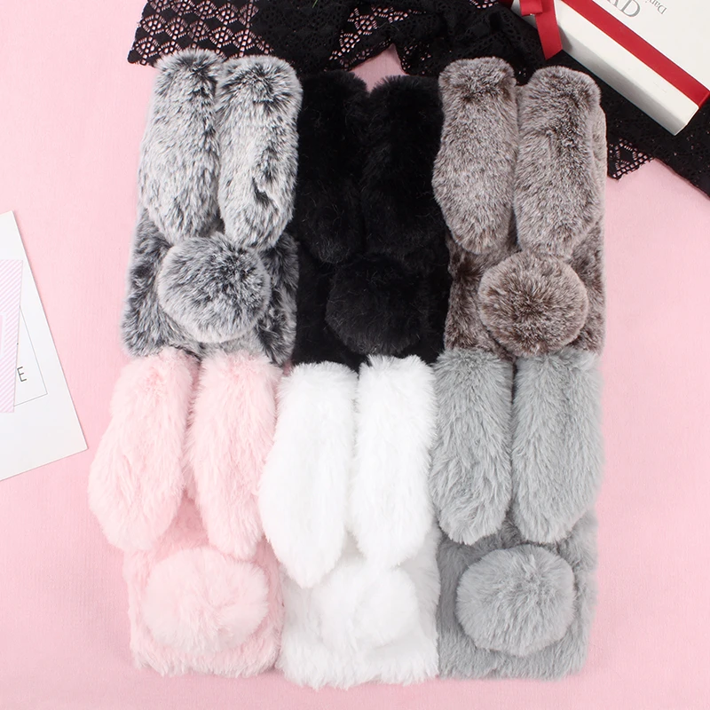 DIY Soft Furry Hot Hand Rabbit Beautiful Style Cover Protect Phone Case For Xiaomi Redmi 7 K20 Pro Y3 Skin TPU Silicone Etui | Мобильные