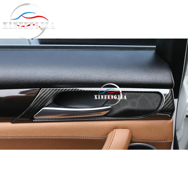 

For BMW X4 F26 X3 F25 15-17 4pc Carbon Fiber Color Inner Door Handle Frame Trim