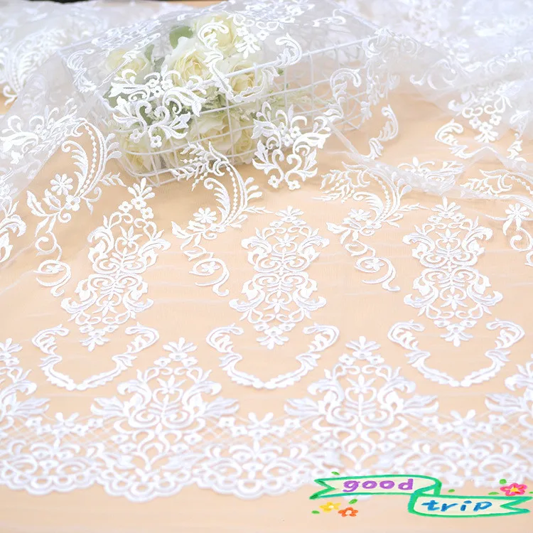 

New High-end Embroidery Wedding Dress Children's Wear Fabric DIY Auxiliary Materials