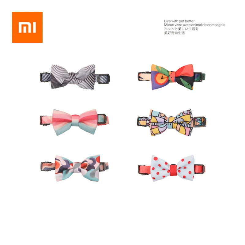 Ошейники Xiaomi Pidan в английском стиле с котами и бантиками для щенков собак кошек