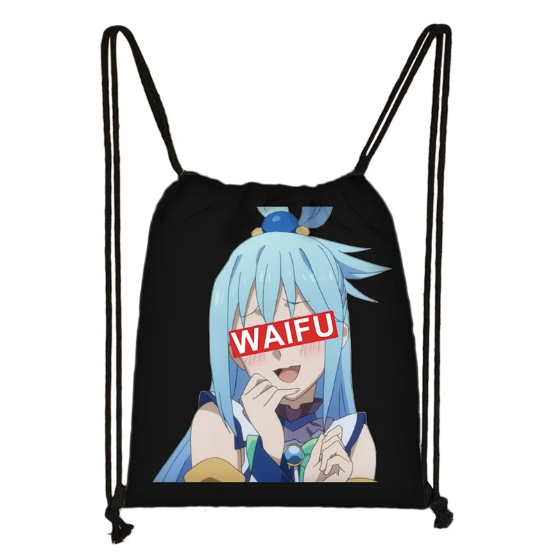 skd-sugoi25 Sugoi Senpai аниме Waifu печать шнурок Сумка для женщин Дорожные сумки boku no hero сумка для хранения мужской рюкзак подростковые сумки на плечо - Цвет: skd-sugoi25