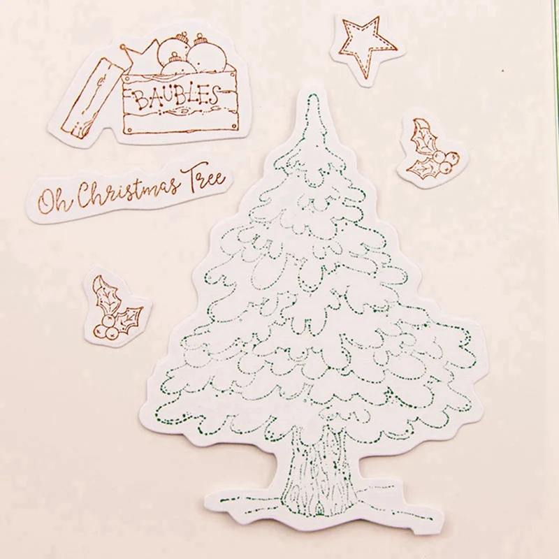 

Christmas Seires Transparent Clear Silicone Stamp/Seal DIY Scrapbooking/photo Album Decorative Clear Stamp Sheets