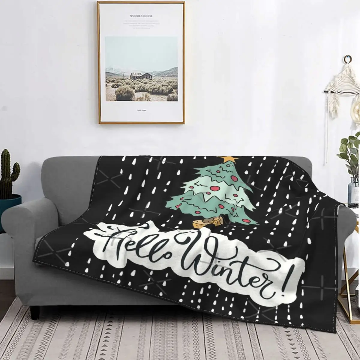 

Hello-Manta de invierno para cama, edredón a cuadros, manta para bebé, Sudadera con capucha, colcha, 220x240