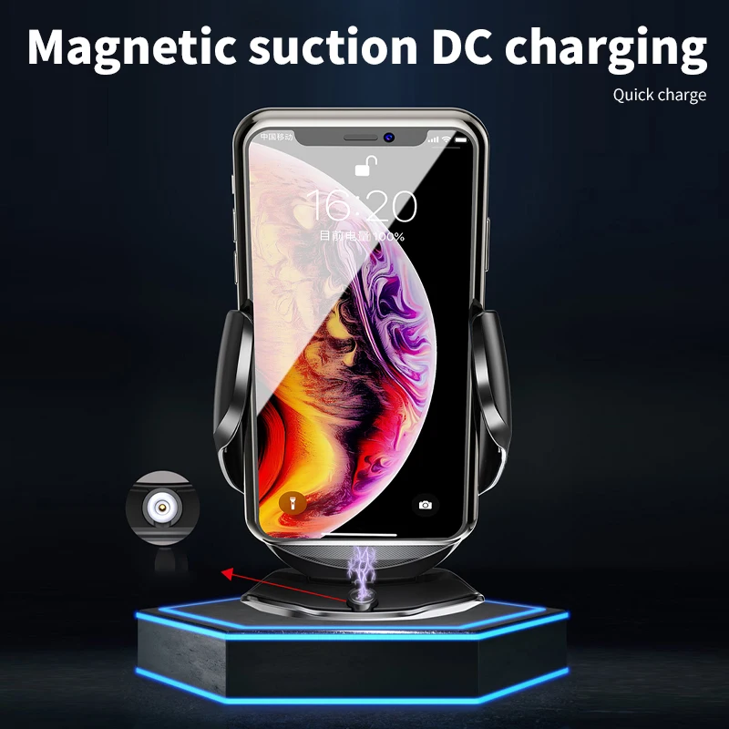 automatic car phone holder 20w qi wireless charger for iphone 12 11 xs xr x 8 samsung s20 s10 magnetic usb infrared sensor mount free global shipping