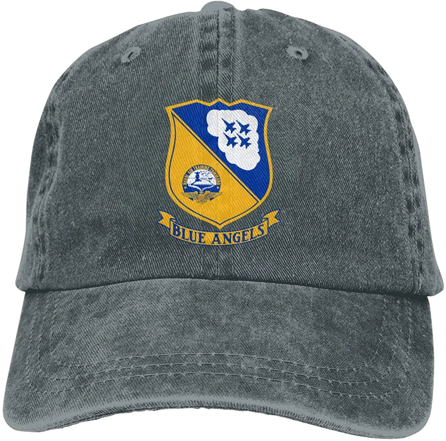 

US Navy Blue Angels Logo Denim Dad Hat Cotton Classic Baseball Cap Jeans Casquette Adjustable Trucker Caps