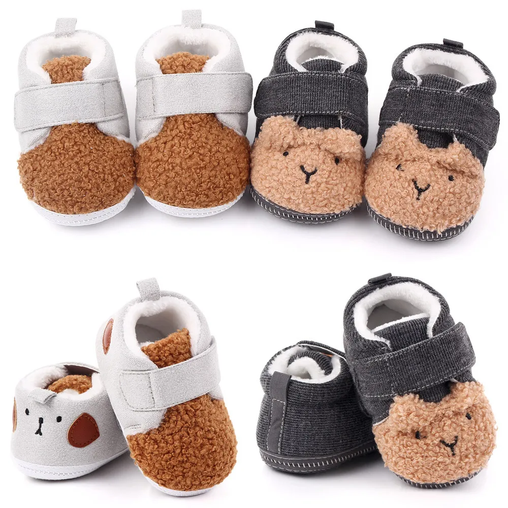 

Newborn Baby Boy Girl Shoes Fringe Soft Soled Non-slip Footwear Crib Shoes Warmer First Walker Shoes winter