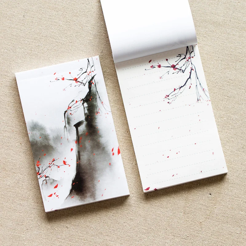 1 шт. портативный блокнот в китайском стиле с красивыми цветами|Записные книжки| |