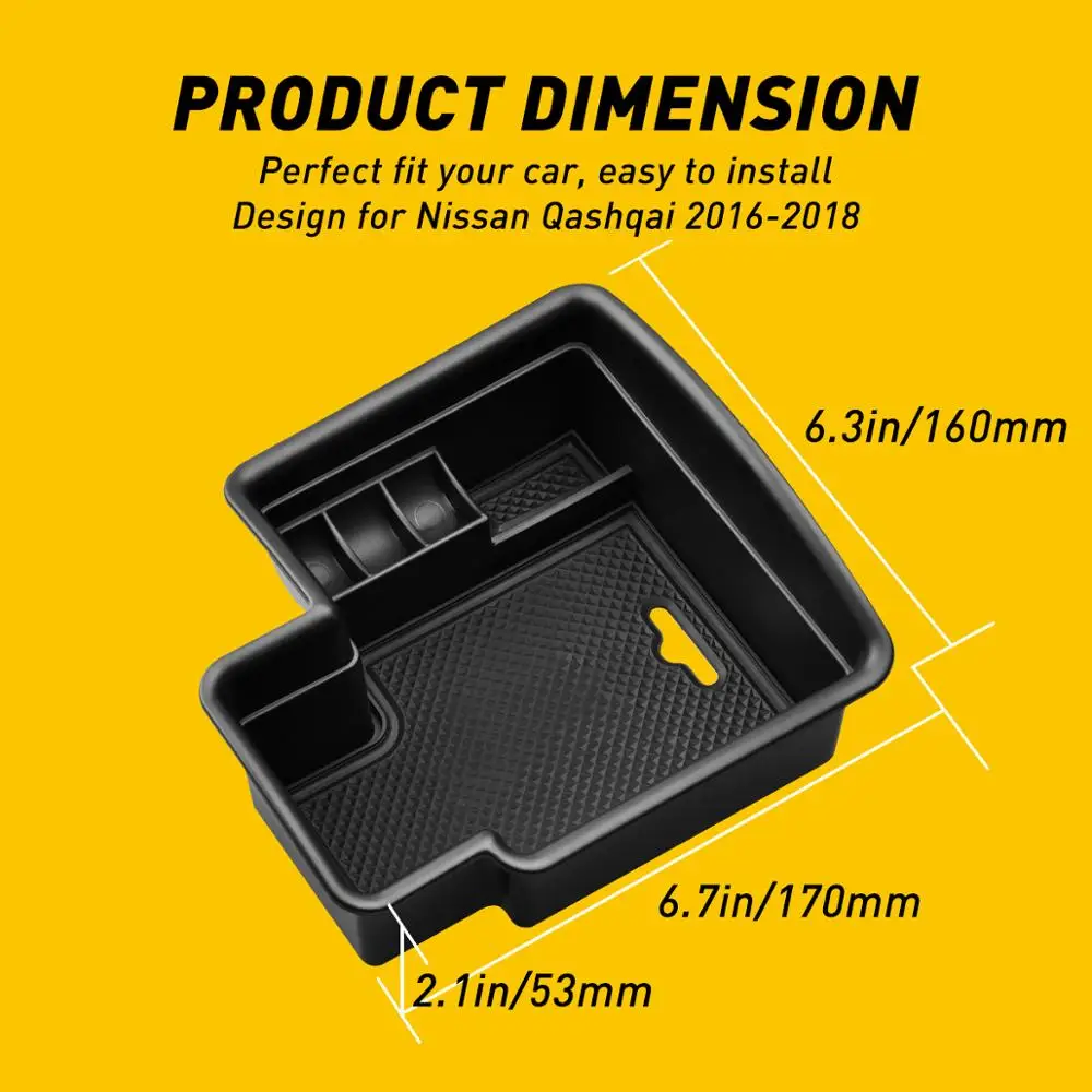 Автомобильный центральный подлокотник ящик для хранения Nissan Qashqai 2016 2017 2018