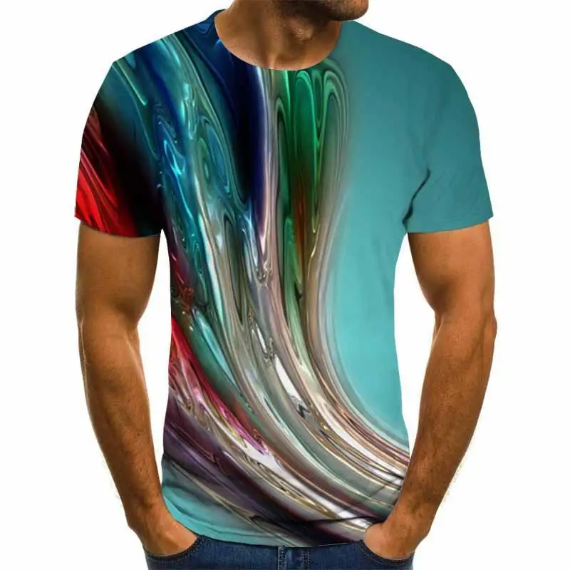 

2020 summer new men's t-shirt 3D printed t-shirt men's wild casual O-neck male t-shirt fashion 3D printing T-shirt size 6XL