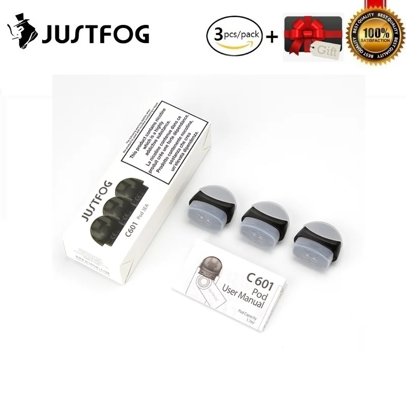 3/6/9/12/15 шт./лот оригинальный Justfog C601 Pod 1 7 мл бак для вейпа многоразовый картридж Топ