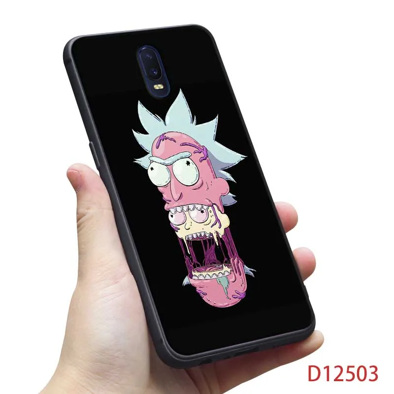 Для oneplus one plus 7 pro 7t pro 7 6 6t 5t Мягкий силиконовый чехол для телефона Забавный мультфильм Рик и Морти аниме - Цвет: D12503