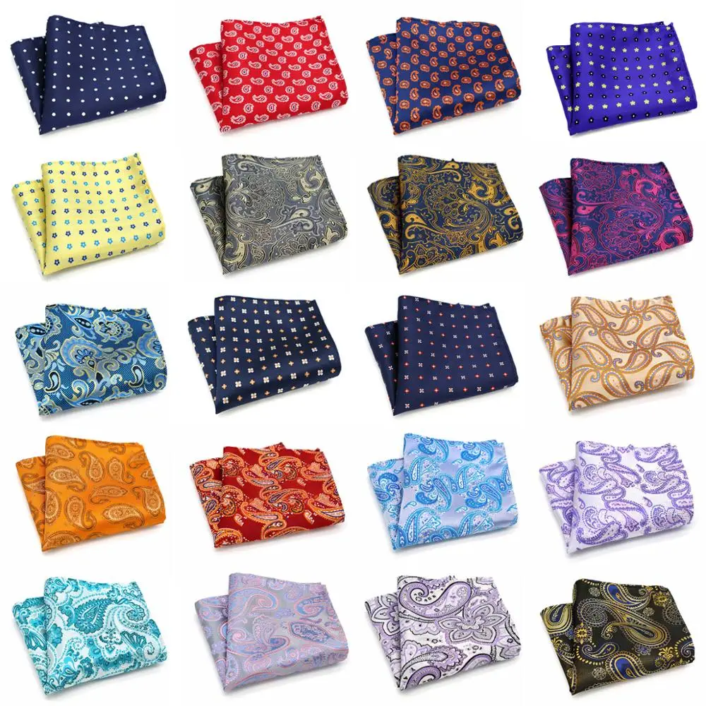 Фабричный мужской роскошный Шелковый Цветочный платок с пейсли Hanky элегантное