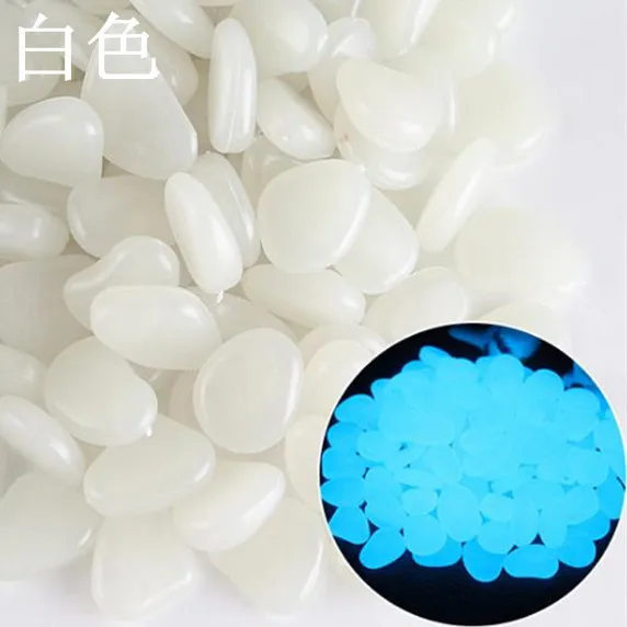 

100pcs Garden Pebbles Glow Stones Rocks Glow in the Dark Home Decorative For Pebbles Outdoor Fish Tank Decor Luminous Stones