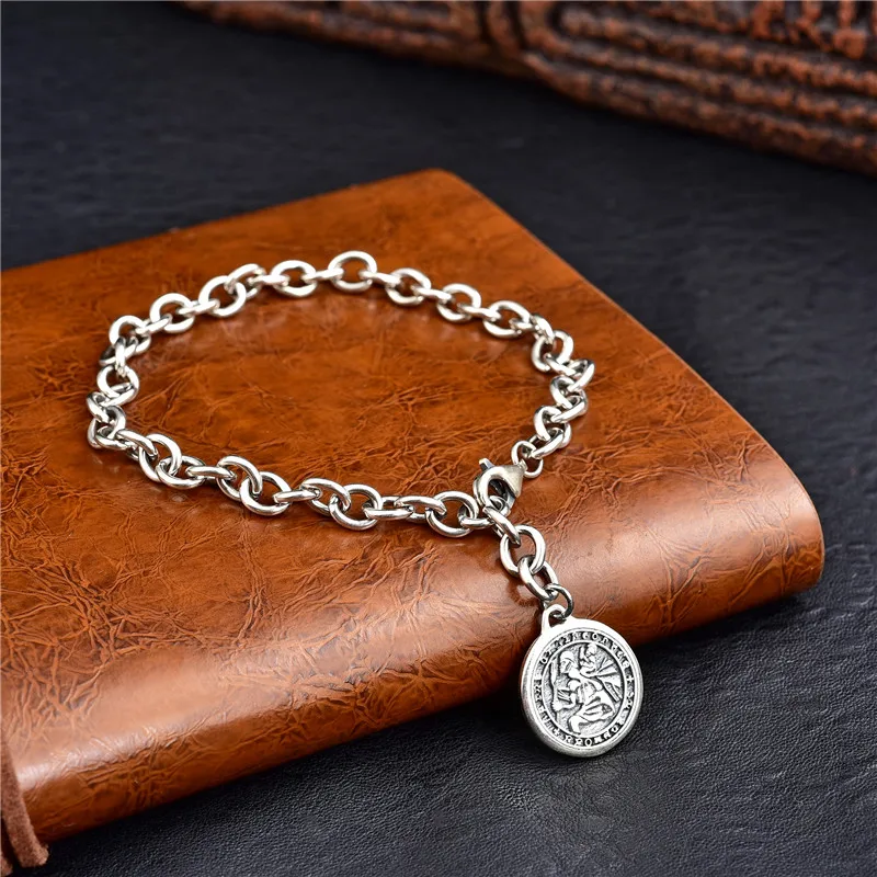 Корейский стиль 100% Стерлинговое Серебро 925 браслет Круглый Серебряный кулон 3 мм