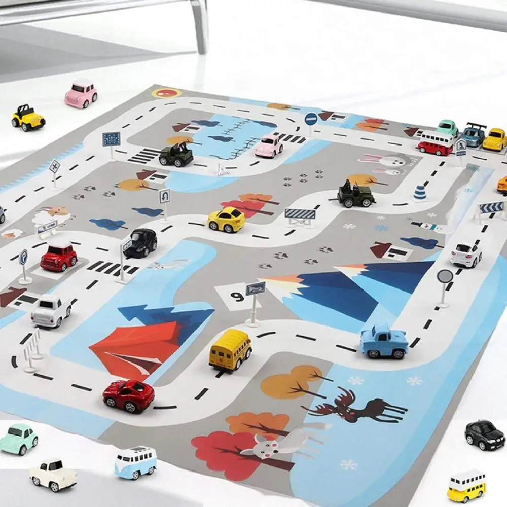 Городской дорожный Автомобильный парк Игровой коврик игрушки для детей детский