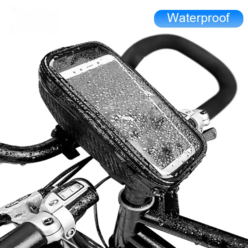 

Phone Bag Bike Bicycle Strong Rainproof TPU Touch Screen Cell Phone Holder Bicycle Handlebar Bags MTB Frame Pouch Bag