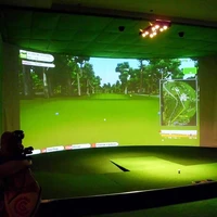 300200cm300300cm golf ball simulator impact display projection screen indoor white cloth material golf exercise golf target f