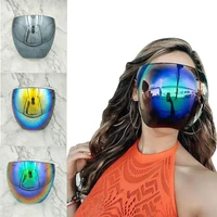 hd pc outdoor spherical lens full face covered anti pollution glasses goggles protective faceshield cycling sunglasses