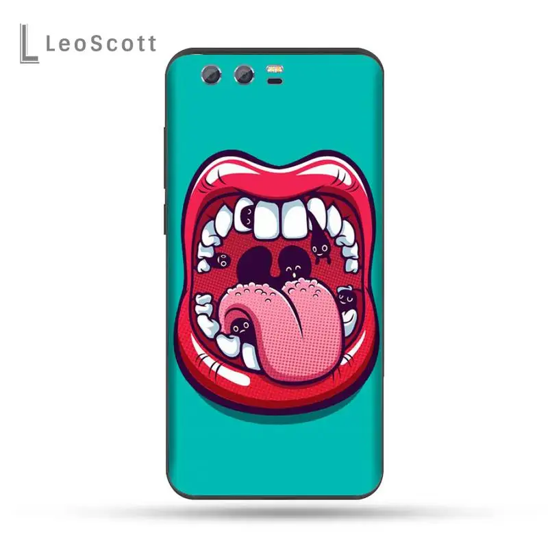 

Cute Wisdom Teeth Tooth Phone Case For Huawei Honor view 7a5.45inch 7c5.7inch 8x 8a 8c 9 9x 10 20 10i 20i lite pro