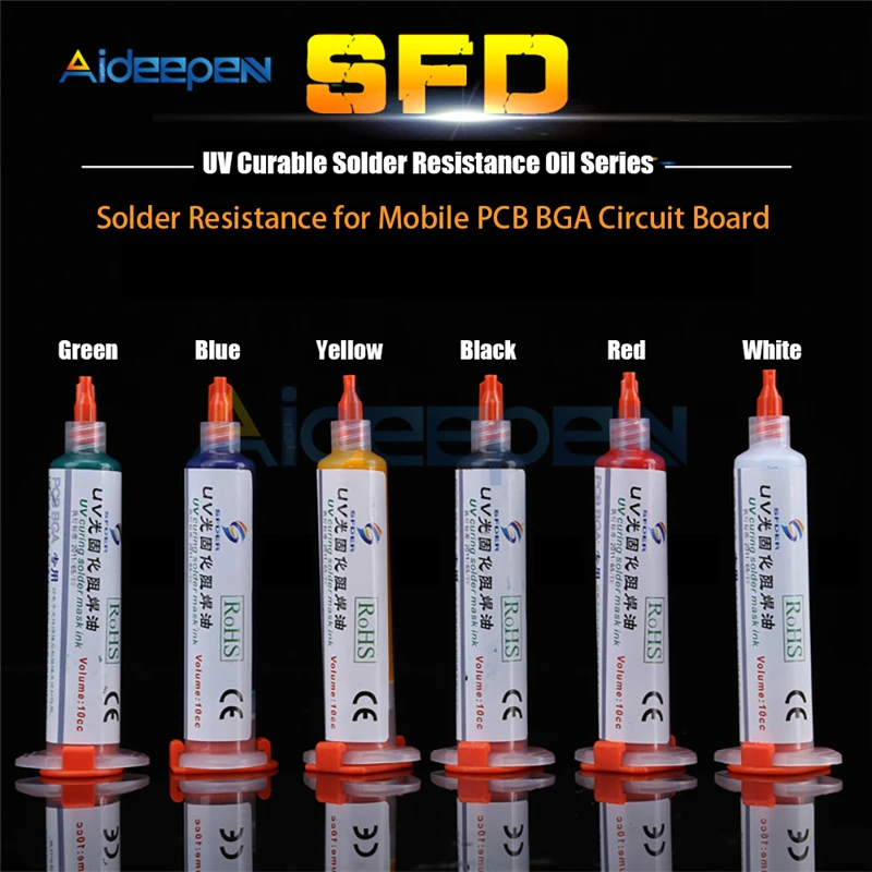 

UV Solder Mask PCB BGA Paint Prevent Corrosive Arcing Welding Fluxes Oil Soldering Paste Flux Tool Photosensitive Inks Green Oil
