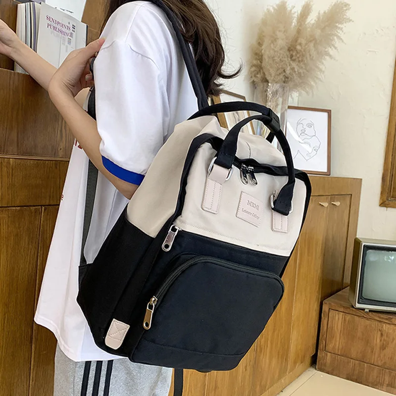 

Female Fashion Women Backpack Waterproof Backpack For Teenage Girl Solid Color Travel Bag Ladies School Bag Children Bookbags
