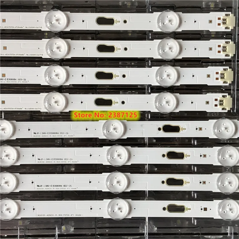 

8PCS LED Backlight 4+5lmaps MU6100-40INCH-R-5EA-170724-4 MU6100-40INCH-L-5EA-170724-4 for Sam sung TV UE40JU6500 UE40MU6120