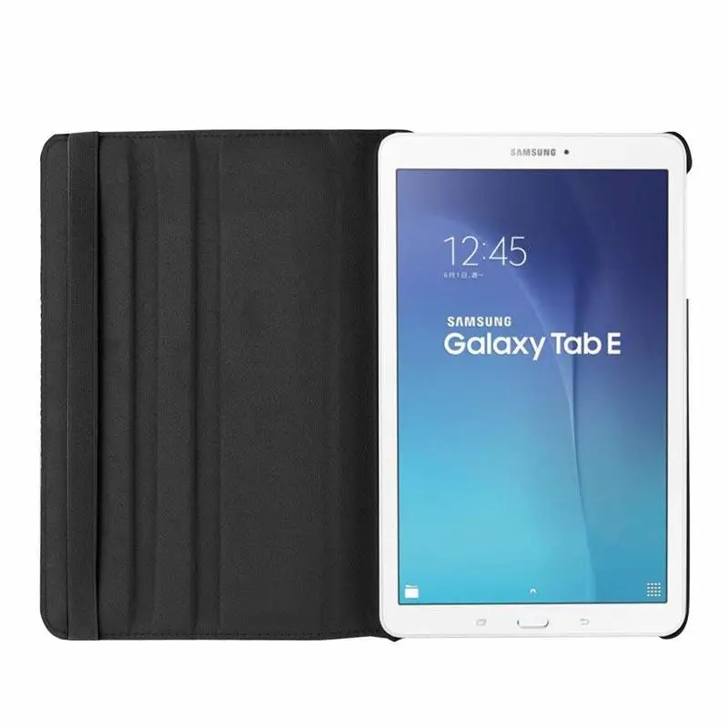 Вращающийся на 360 градусов Чехол книжка из искусственной кожи для Samsung Galaxy Tab E 9 6