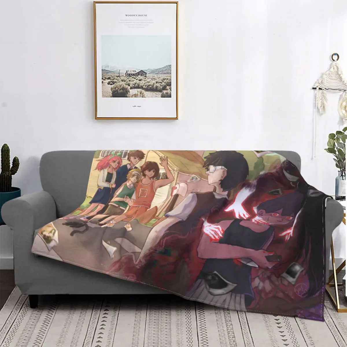 

Одеяла Sunny Aubrey с изображением героев базилика, плюшевое одеяло из кораллового флиса для игры Omori на осень и зиму, теплое одеяло для постельно...