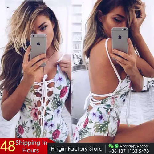 2018 цельное летнее платье бикини купальные костюмы с цветочным принтом женский