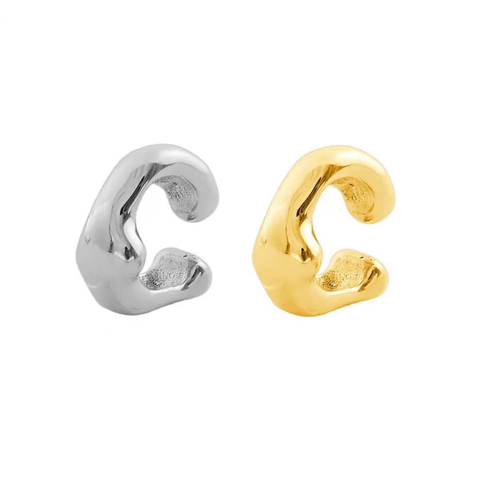 

Irregular Geometric Thick Rock Punk Clips Earring Earcuff Ear Cuff Earring Wedding Jewelry Clips clip on hoop earrings