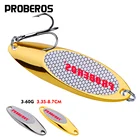 PROBEROS-1 шт. 3g-60g металлическая вращающаяся блесна форель жесткая приманка для рыбалки с блестками Шум Блестки Искусственные приманки небольшой жесткие пайетки