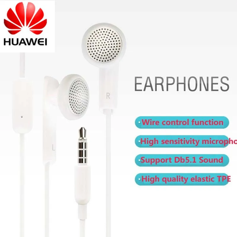 100% оригинальные наушники Huawei AM110 3 5 мм белые вкладыши для P10 P20 Lite Mate 7 8 9 10 P9 Plus Honor