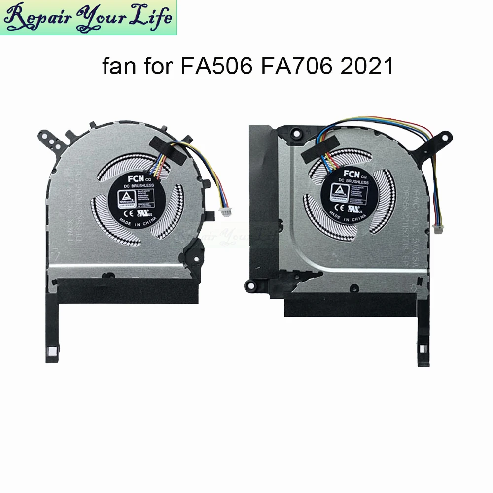 Processador de Computador Ventiladores de Refrigeração para Asus Tuf Gaming A15 Fa506 Fa506qr A17 Fa706 2022 Gamers Notebook Cpu Gpu Placa Gráfica fã Ventiladores e resfriadores