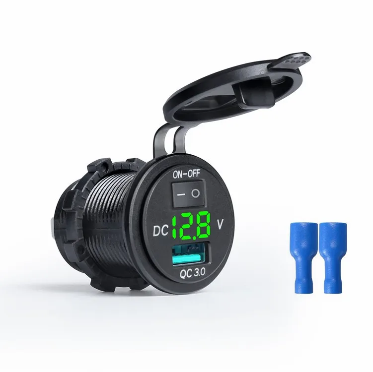 Быстрая зарядка QC 3 0 водонепроницаемое зарядное светодиодный USB для автомобиля