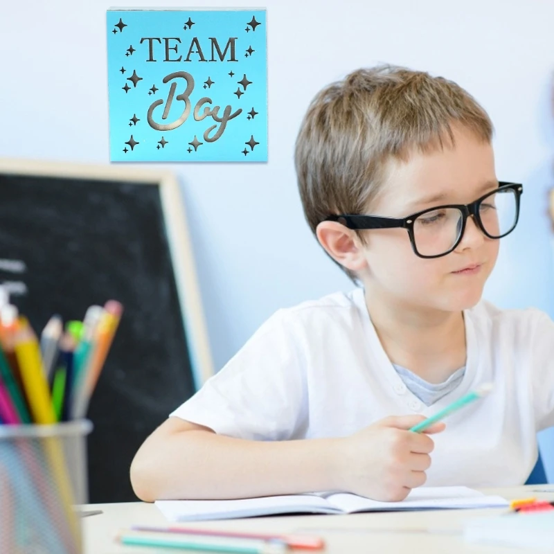 Деревянный светодиодный светильник Team Boy квадратная форма украшение для детской