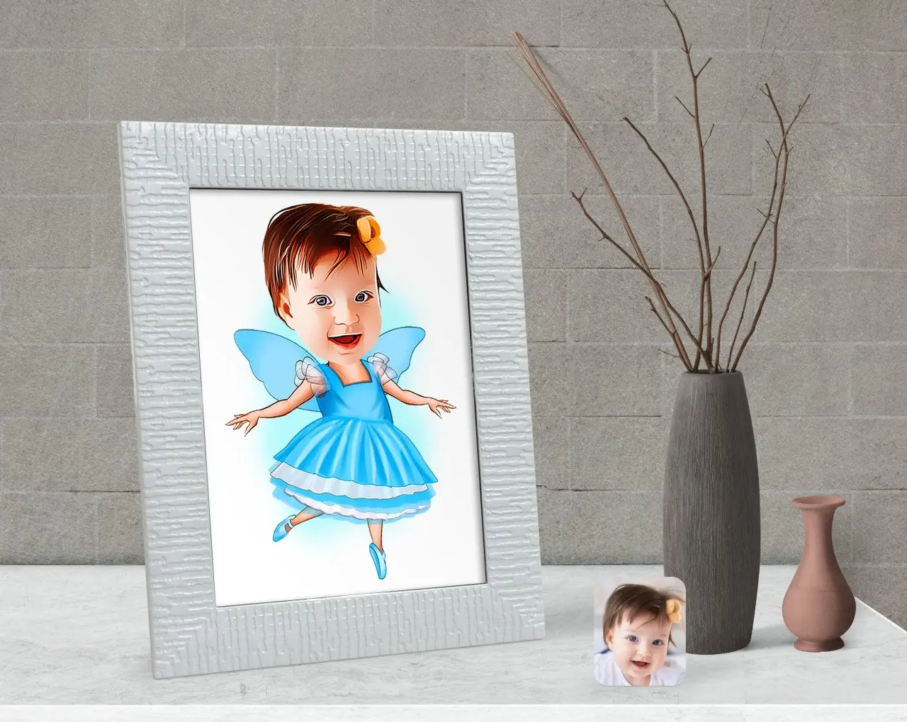 

Персонализированная сказочная карикатура для девочек и детей Çerçeve-1