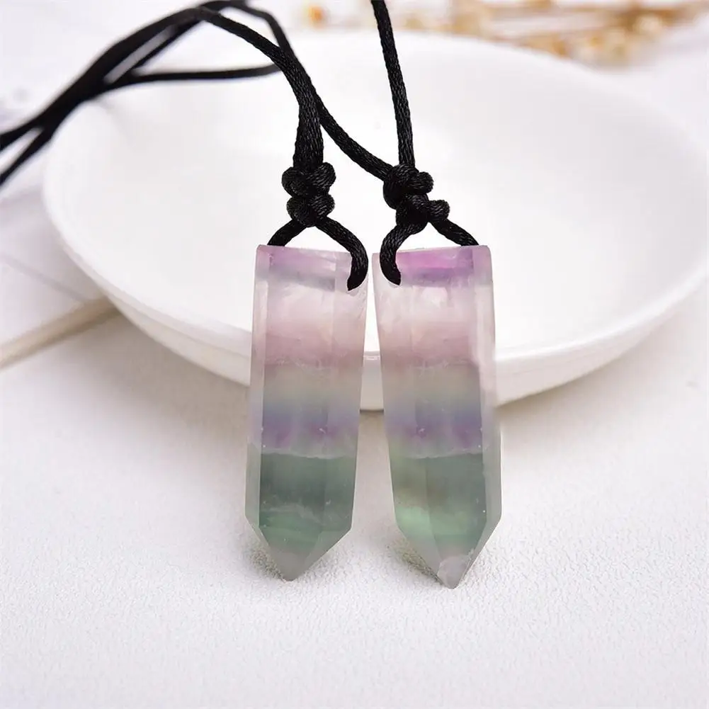 CSJA флюорит ожерелья Хрустальные Подвески натуральный драгоценный кварцевый
