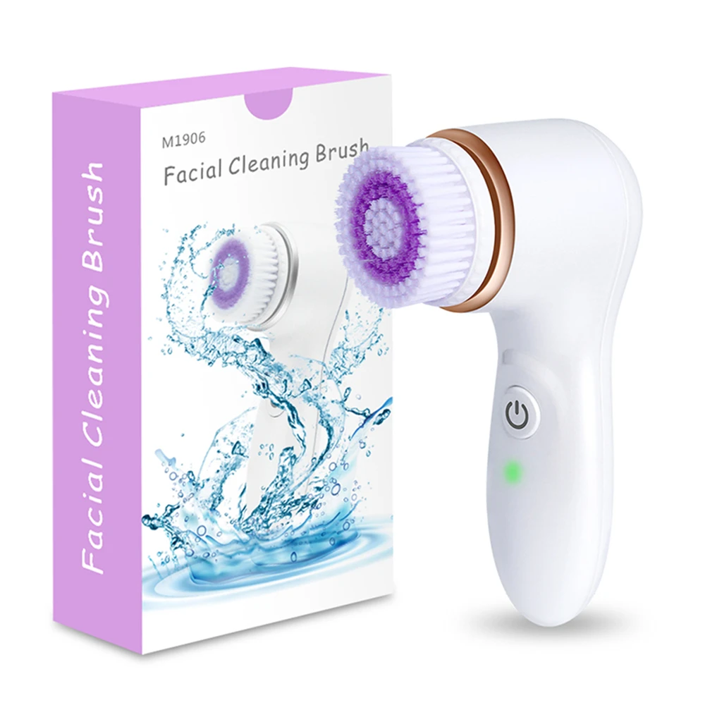 Перезаряжаемая электрическая Очищающая щетка для лица массажер ультразвуковая