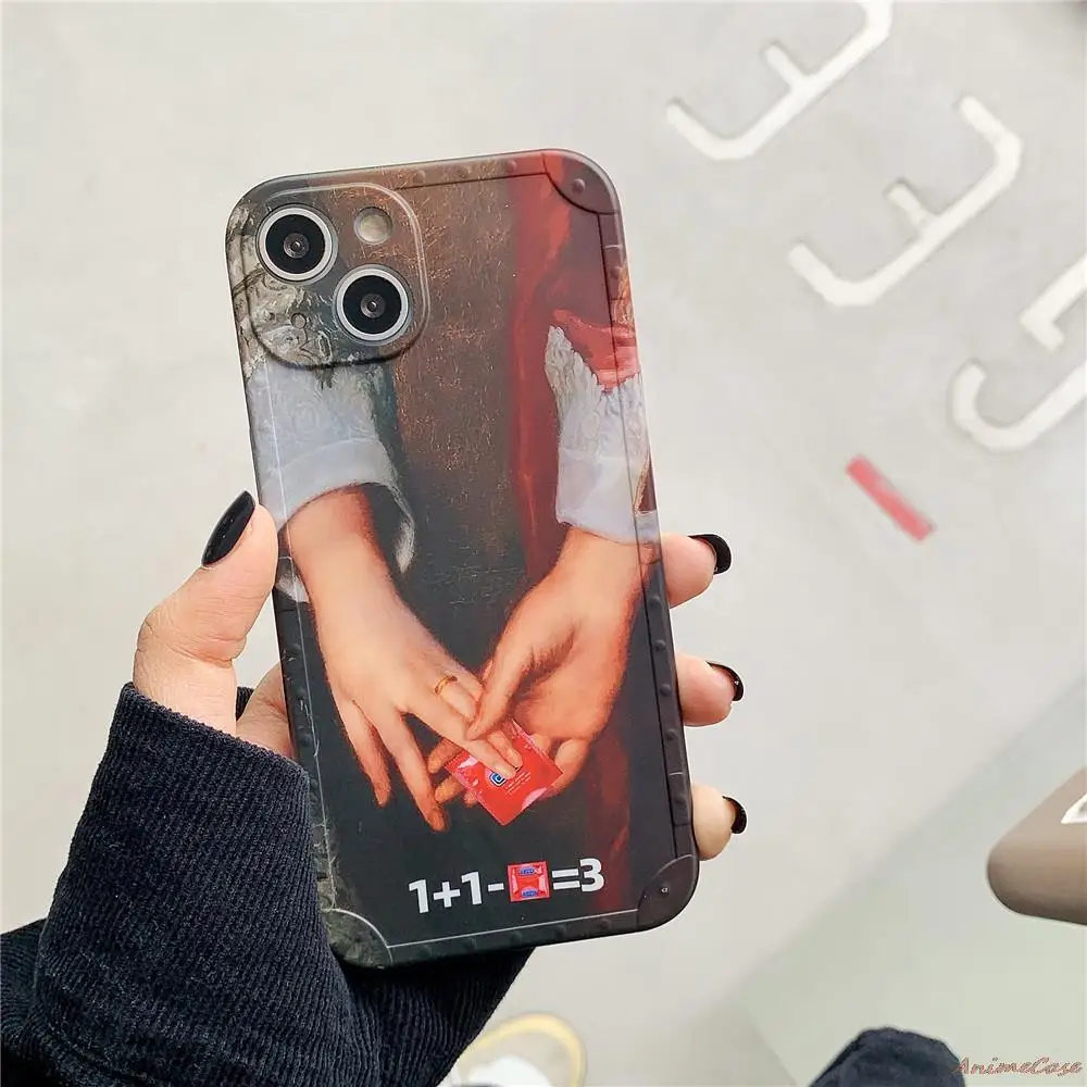1 + 1-Durex = 3 чехол для телефона с надписью True love iPhone 13 12 11 Pro X XS Max XR 7 8 Plus защитный Ins