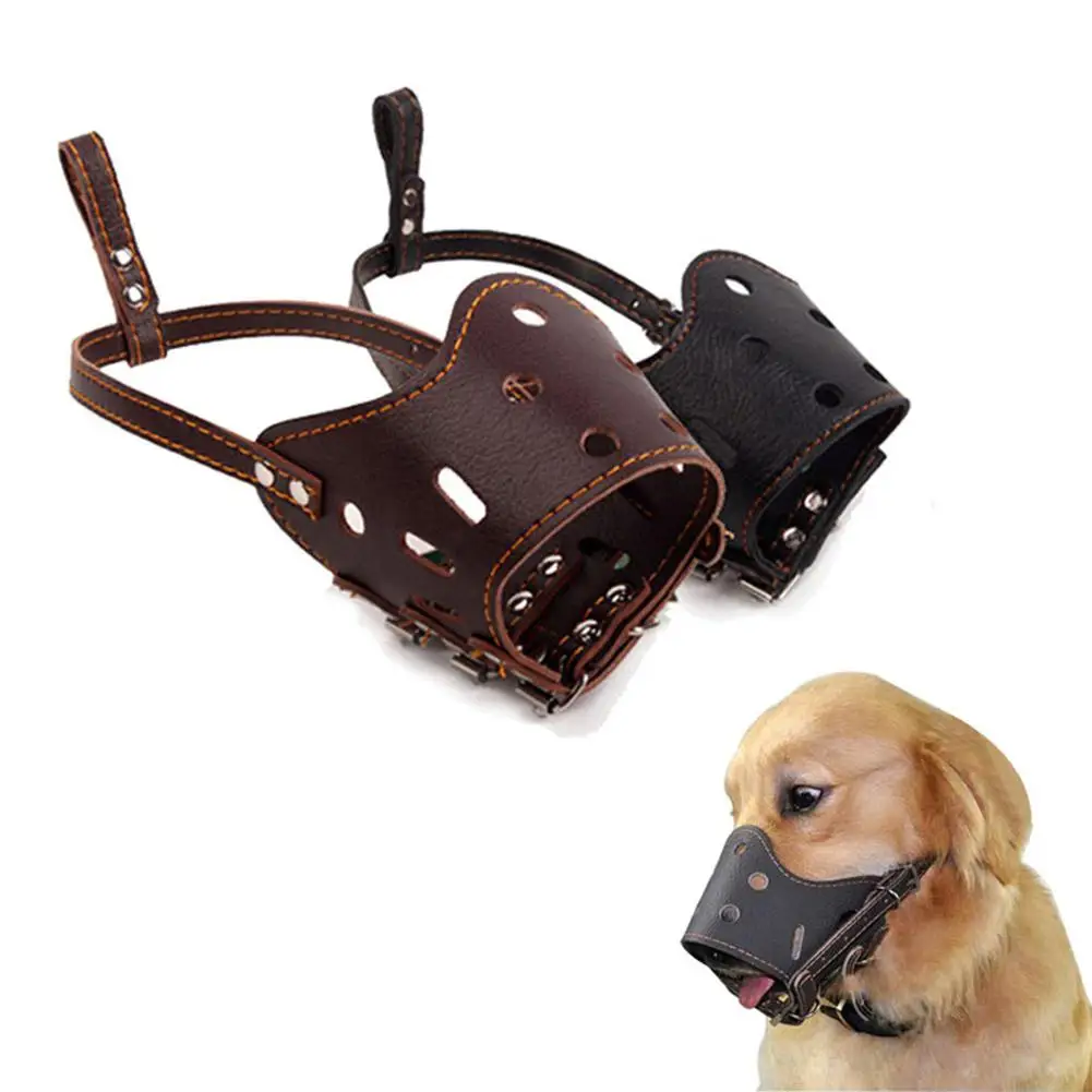 HiMISS мягкий намордник против лая из искусственной кожи укусов жевания груминга