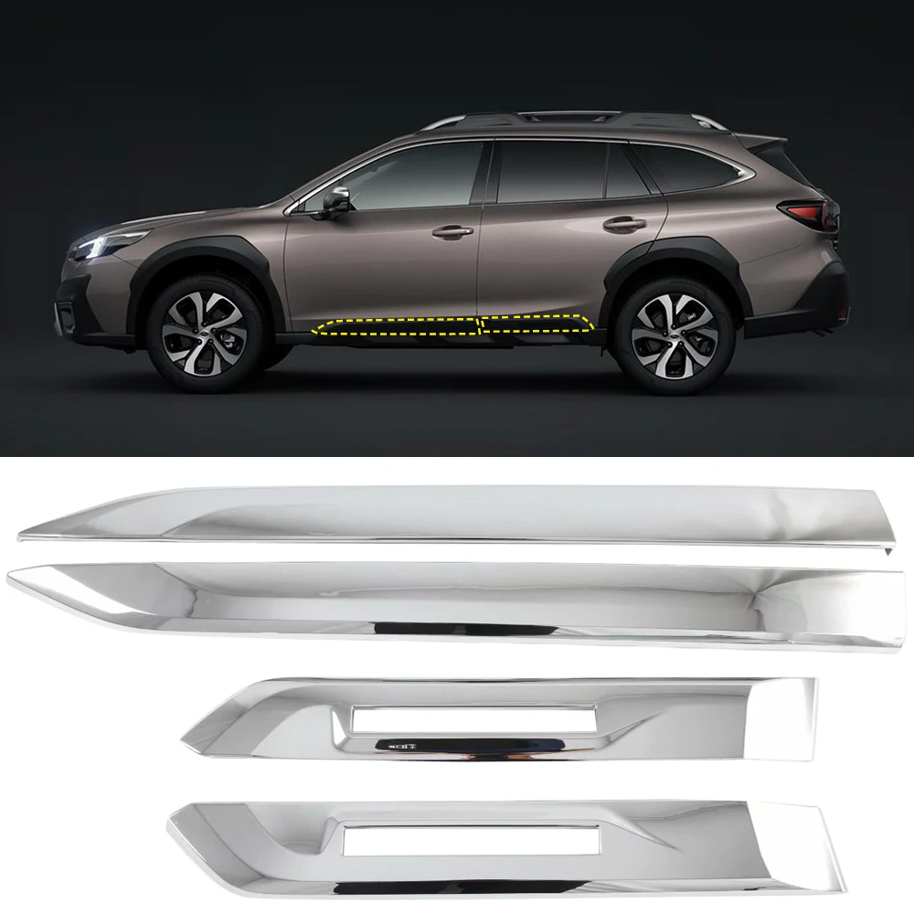 

Fit for Subaru Outback BT 2020 2021 Car Accessories Exterior Door Body Lower Bottom Decorative Sill Cover 4pcs Styling Moulding