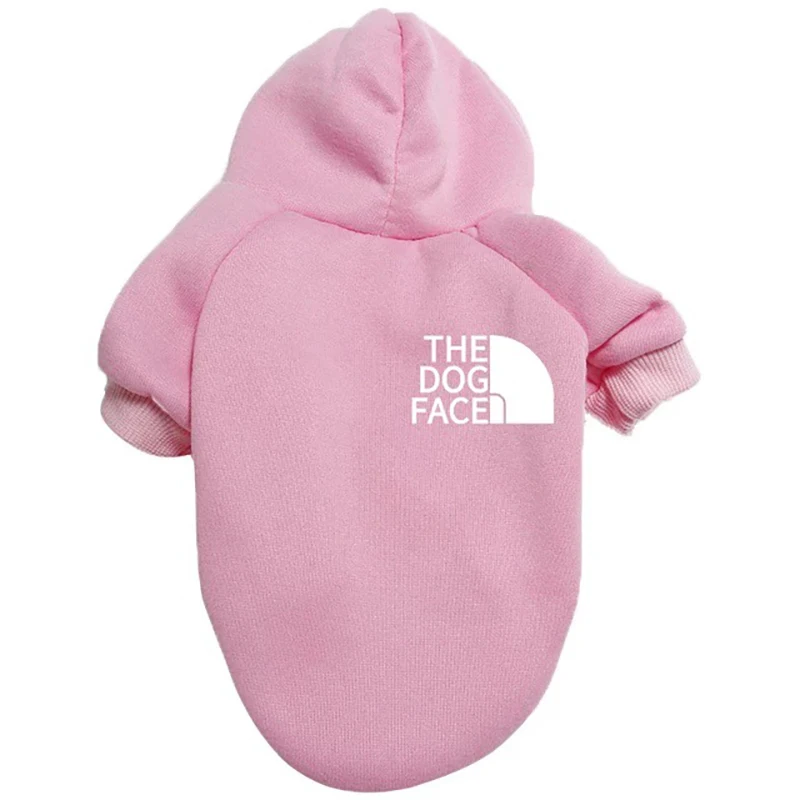 Новые толстовки для собак сезон осень-зима Одежда больших с изображением лица