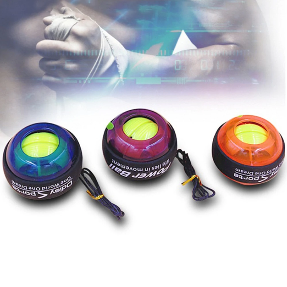 LED Wrist ball Trainer Relax Gyroscope Ball Strengthener Muscle Power Ball Gyro Arm Exercise Machine Gym Fitness Equipment