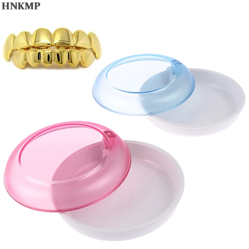 Пластик искусственные накладные зуб Организатор Протез для ванной Box чехол