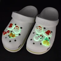 soft pvc christmas series luminous shoes accessories cartoon character santa claus